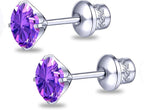 Gem Stone King 1.50 Ct Purple Amethyst Gemstone BirthstoneEarrings