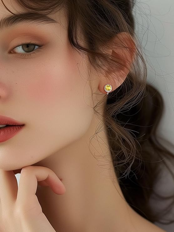 Silvora Clip On Earrings for Women Round