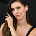 Diamond Treats Dainty Evil Eye Bracelet in 925 Sterling Silver for Women