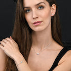 Diamond Treats Dainty Evil Eye Bracelet in 925 Sterling Silver for Women